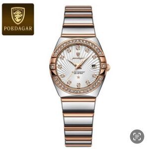 #401 POEDAGER Rose Gold Detail Watch